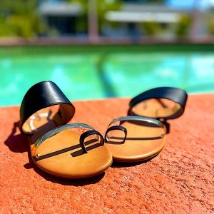 Women’s black and gold sandals (8)